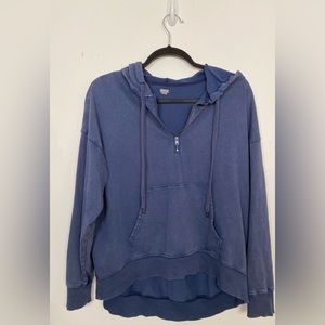 Aerie half zip sweatshirt blue